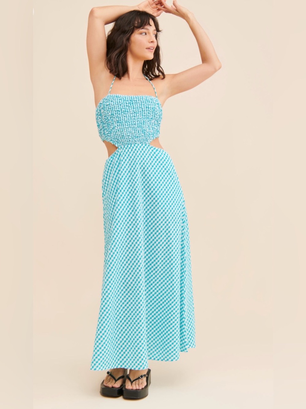Sailor Nelson Gingham maxi dress